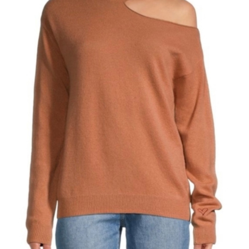 Pink Cashmere Cold Shoulder Sweater | Size S